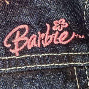 Barbie Denim Jean Jacket Girls size 5 Rare w/ Pink Embroidery
